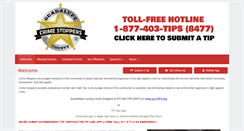 Desktop Screenshot of guadalupecountycrimestoppers.org