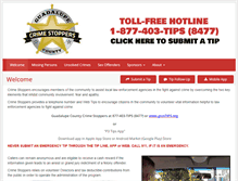 Tablet Screenshot of guadalupecountycrimestoppers.org